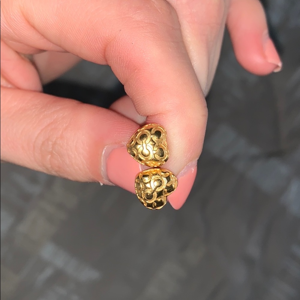 Coach heart studs